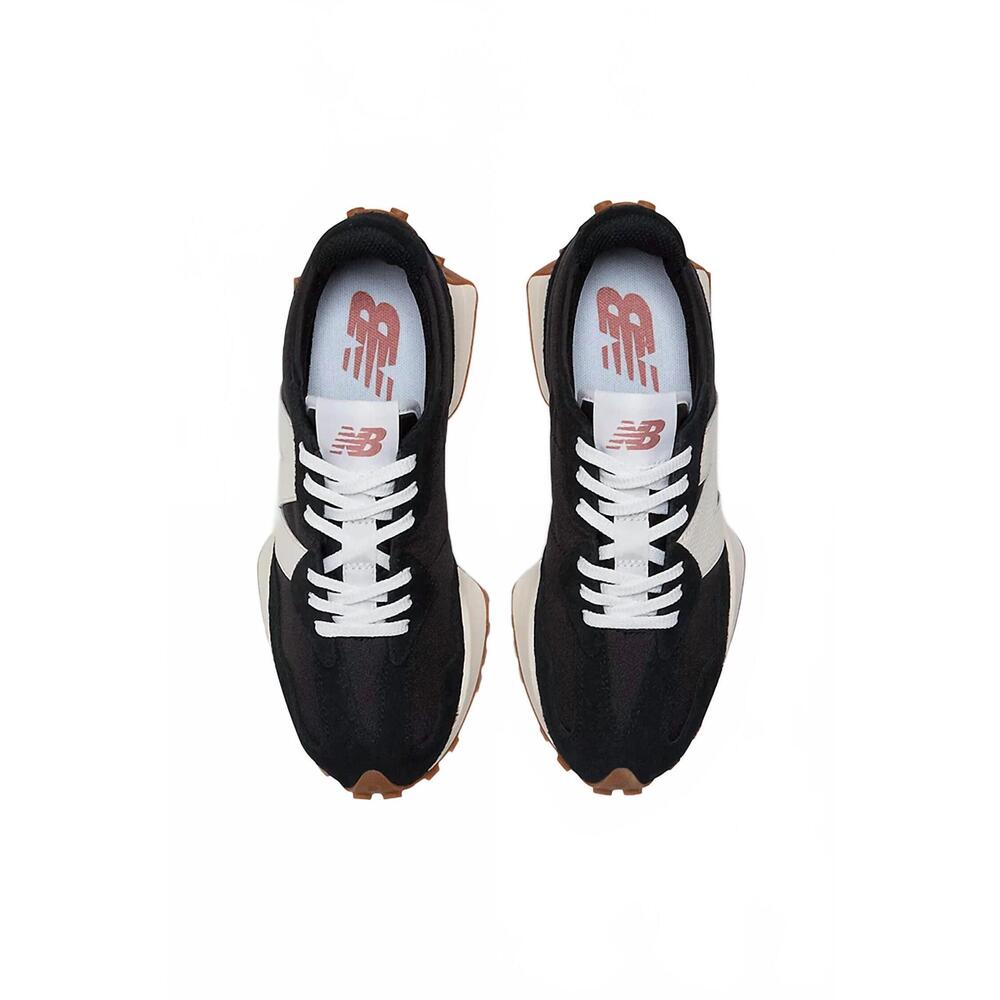 NEW NEW BALANCE women's 327 sneaker in black & white - Picture 4 of 4